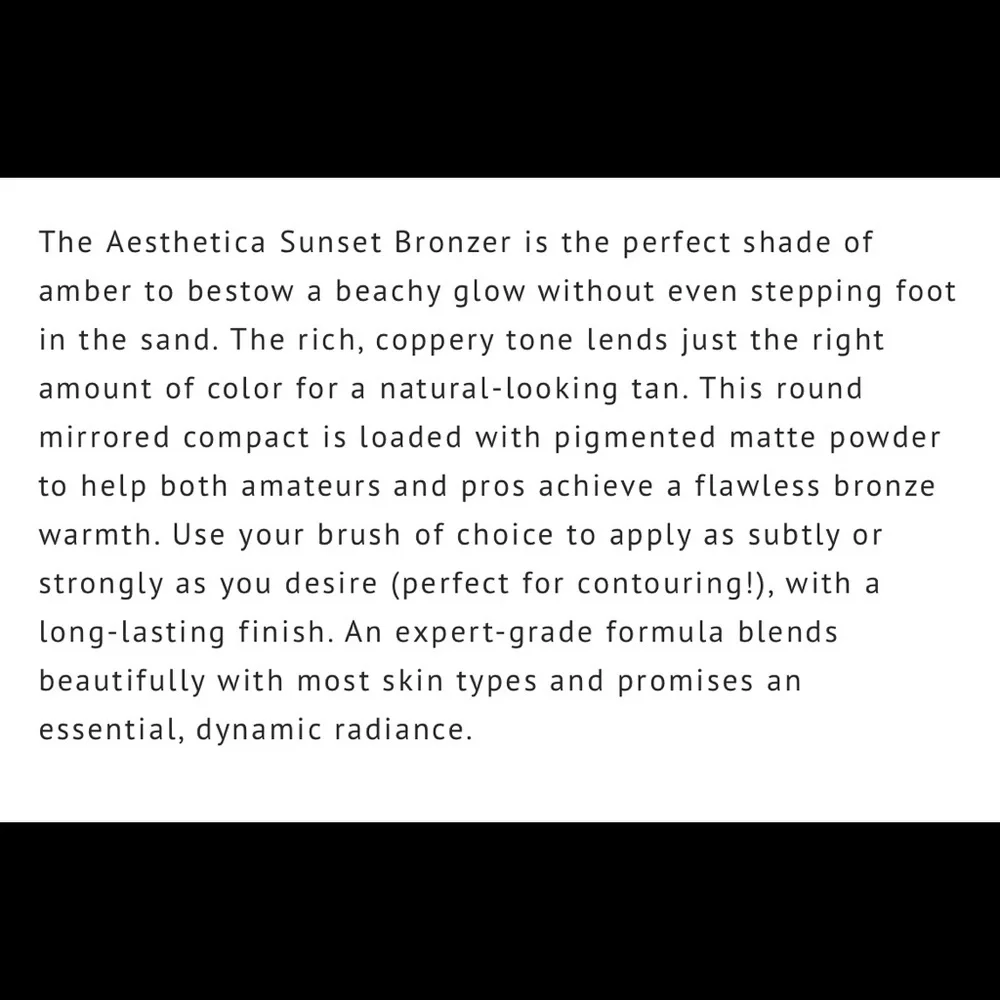 ✨ AESTHETICA SUNSET BRONZER - Picture 11 of 11